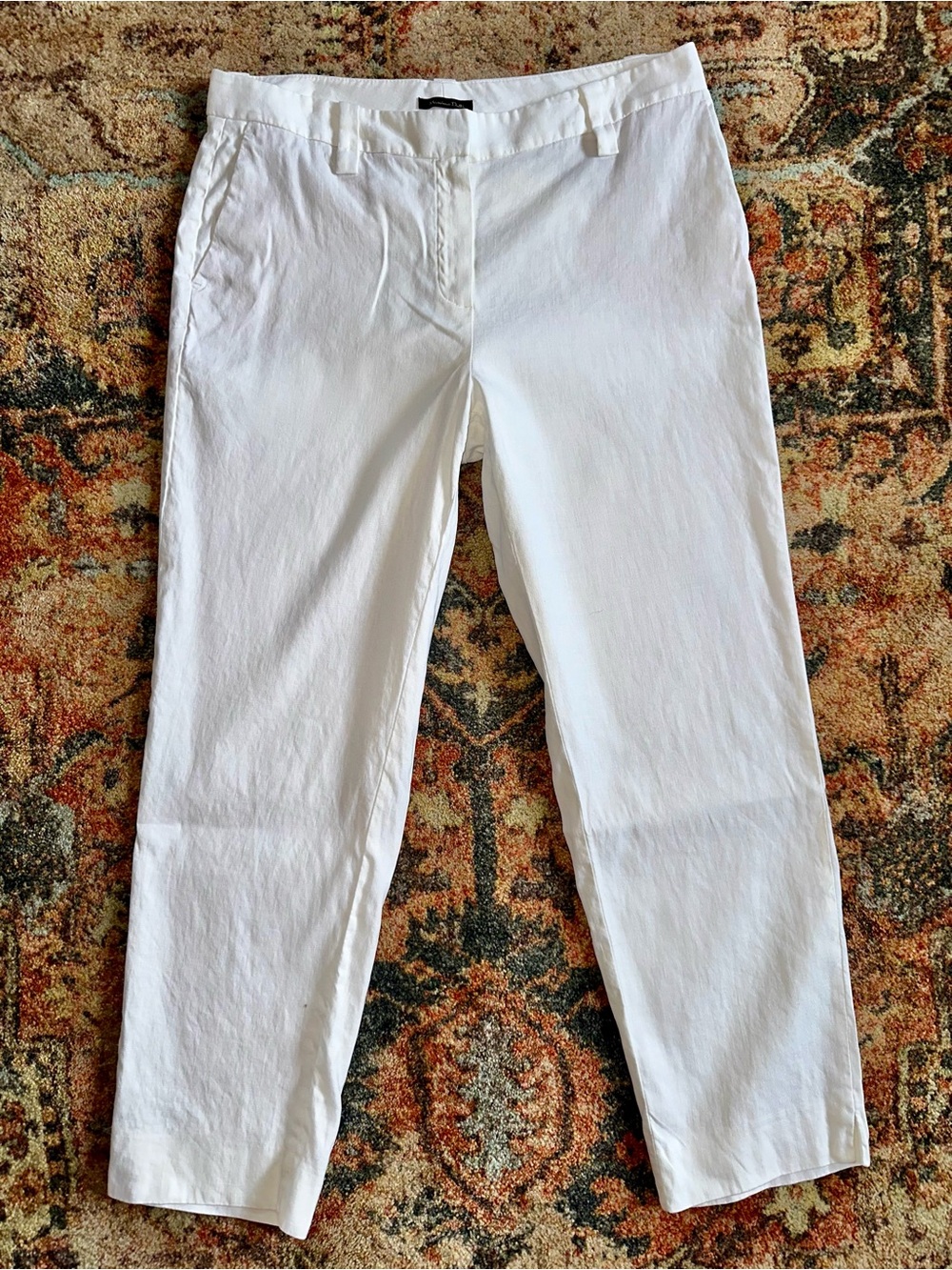 Massimo Dutti White Linen Pants